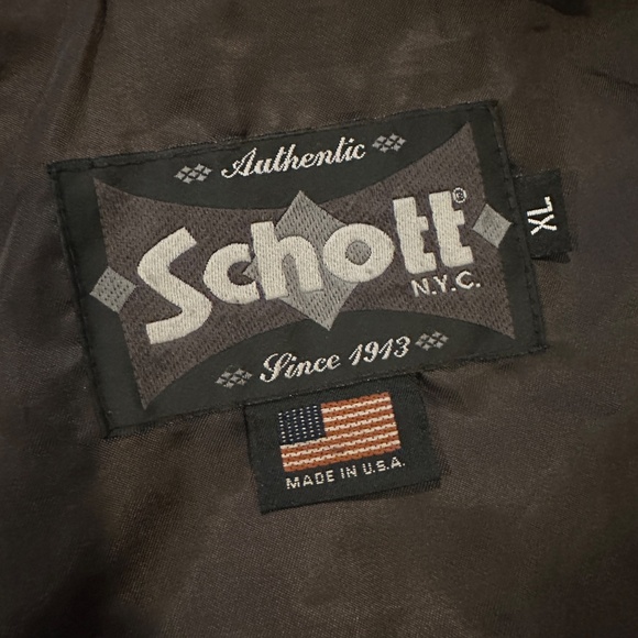 SCHOTT Vintaged Cowhide Café Racer Leather Jacket 654 XL - Picture 5 of 14